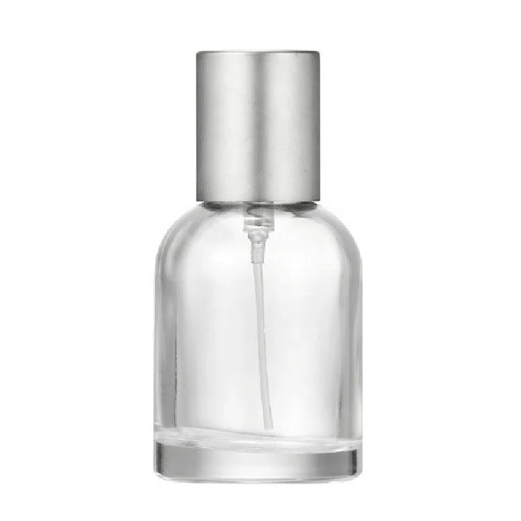 

Clear empty crimp mouth 30ml perfume glass bottle with cap