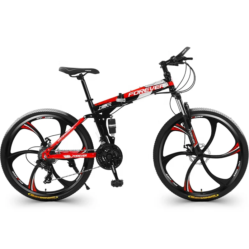 

FOREVER China Cheap wholesale High-carbon Steel 24 inch 21 speed Cool Sport folding mountain Bicycle