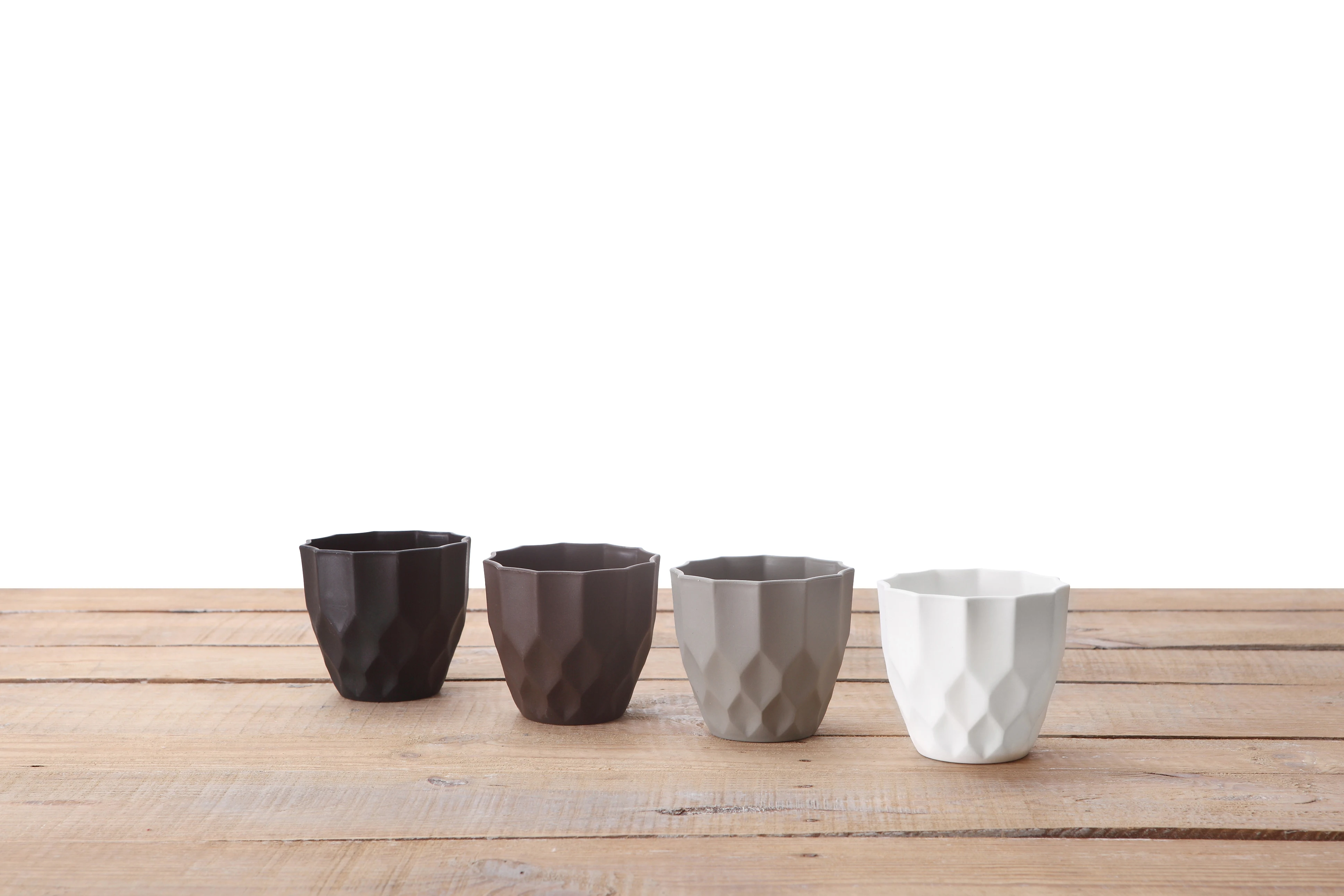 
Plastic desk round colorful flower pot 