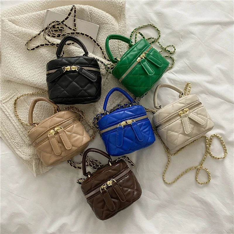 

2022 Fashion Trends Bucket Purse Famous Brand Chain Small Sling Crossbody Bag Ladies Mini Handbags For Women, Creamy white,black,blue,green,coffee,khaki