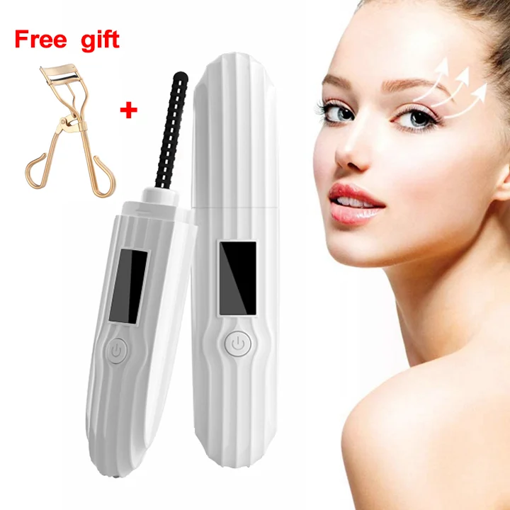 

Free gift 2020 Custom Logo Latest Style Lash Lift Operated private label applicator tool kit Electric heated Eyelash Curler, Pink