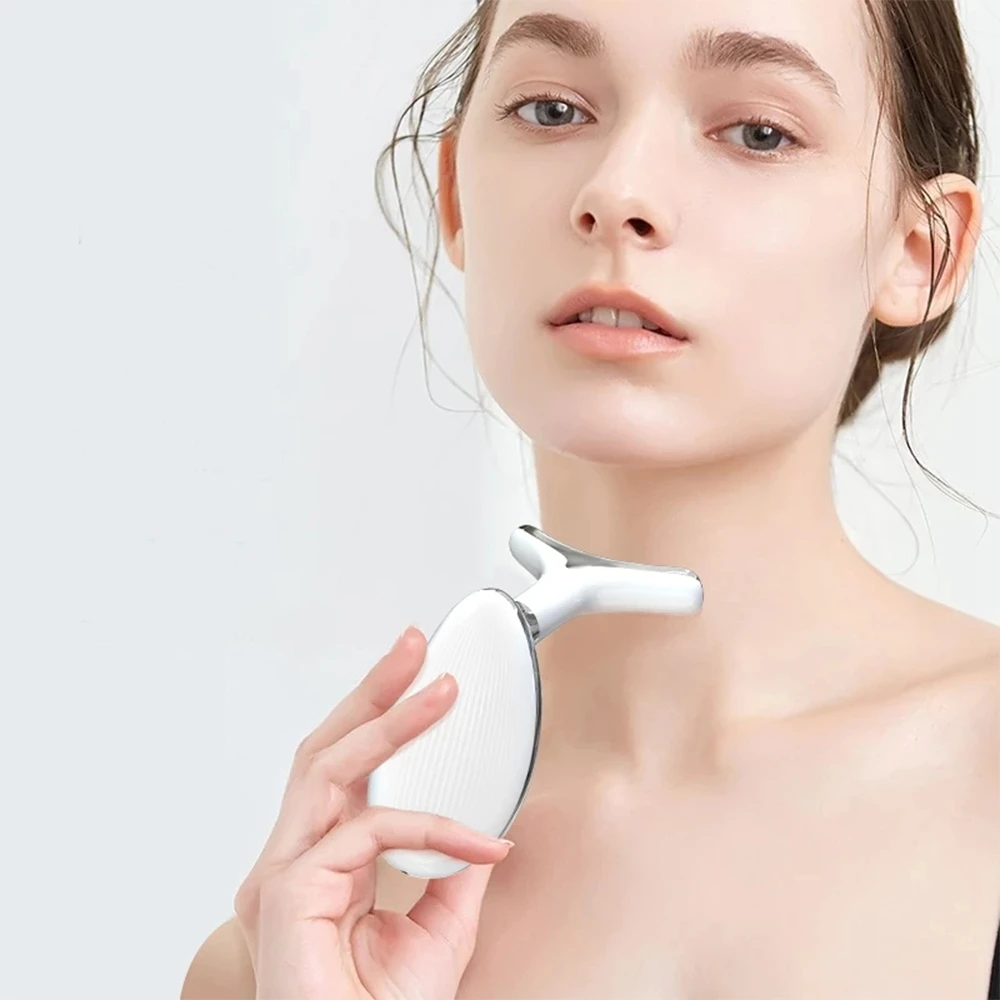 

Professional Electronic Handheld Anti-aging New Beauty Device EMS Neck Face lifting massager Photonic led lights Facial machine