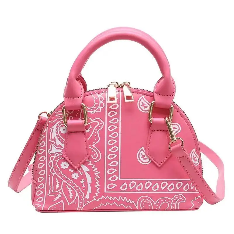 

New style fashion lady handbag with printed hat combination diagonal bag