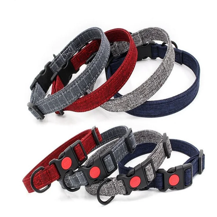 

Safety Locking Buckle Collar Adjustable Nylon Dog Collar in Bohemian Style, Customized color