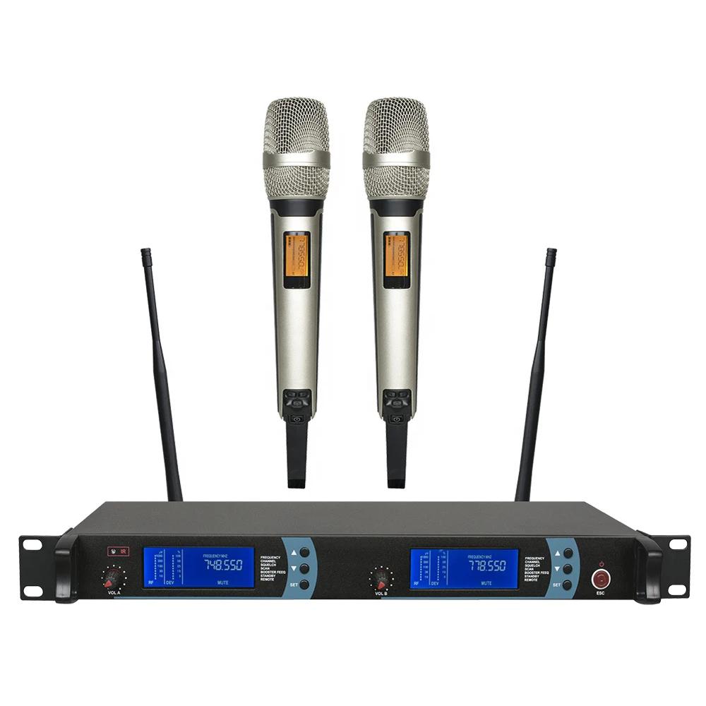 

GAW-3037 true diversity Stage wireless microphone with 200 frequencies to select include headset wireless microphone