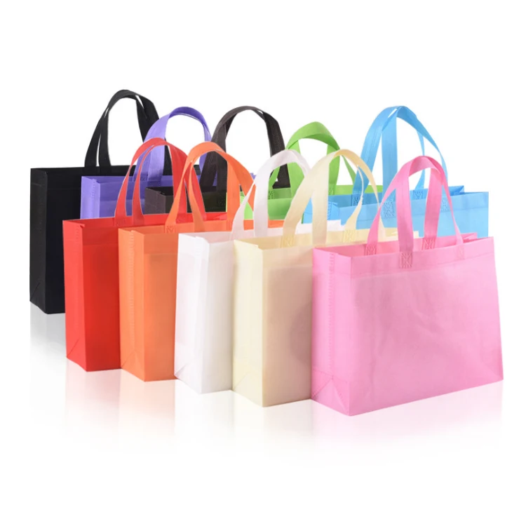 

Promotional Colored Laminated Non Woven Tote Shopping Bag With Custom Logo, Customized