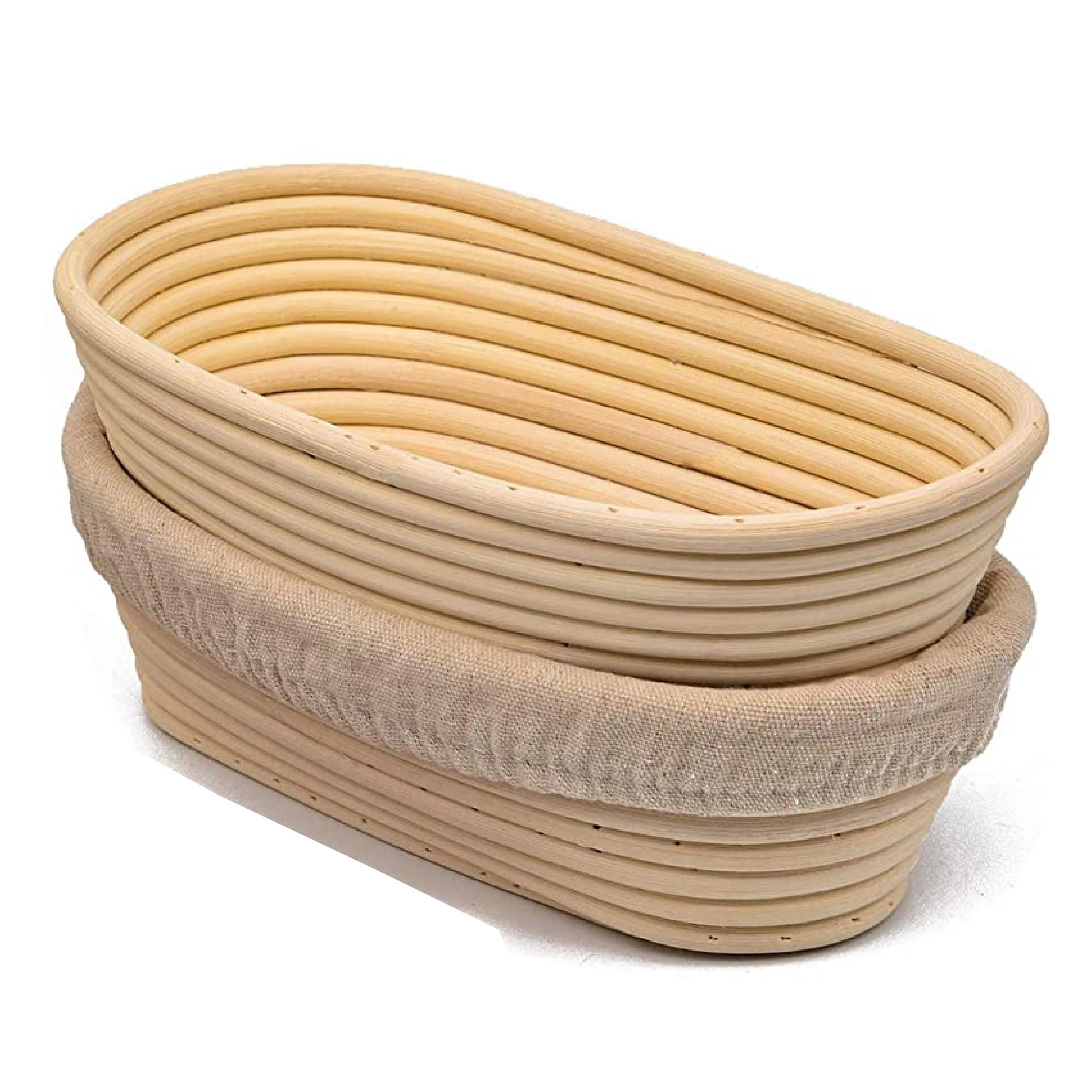 

Oval Bread Banneton Basket with Liner - Perfect Brotform Proofing Basket for baking