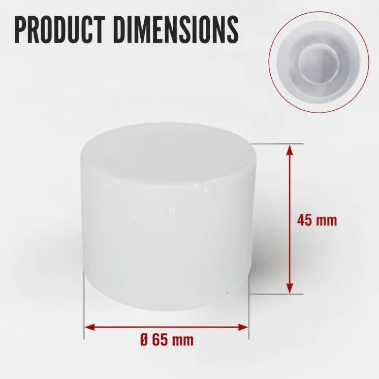 211 Double Shell Non-Spill Aerosol Can Plastic Cap White Tall Over-cap for Use with 3 Piece Straight Wall Can Chemical