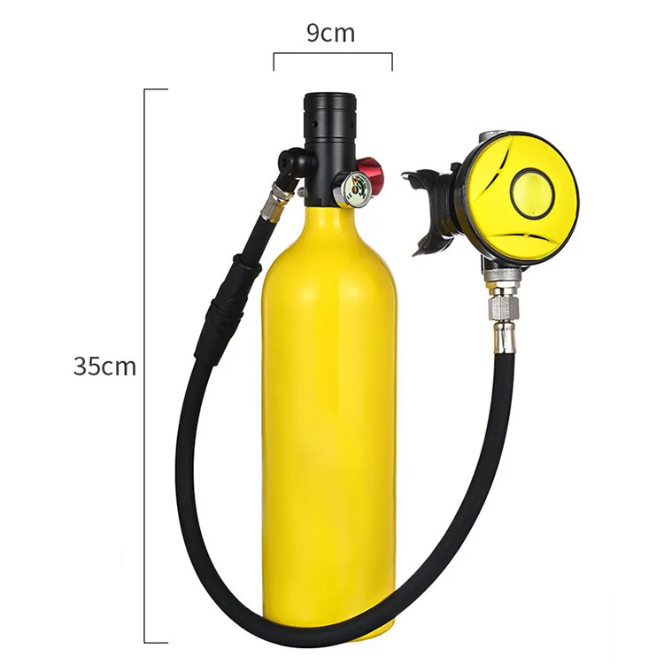 Reusable Diving Breathing Gas Cylinder 1l Scuba Diving Tank Equipment