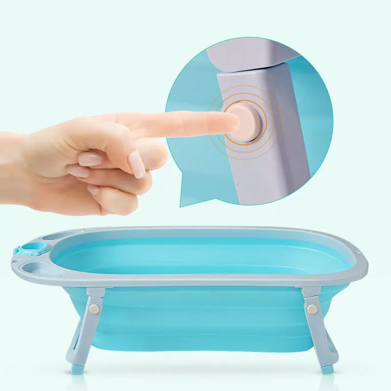 

plastic newborn baby bath tub inflatable foldable and shower with net