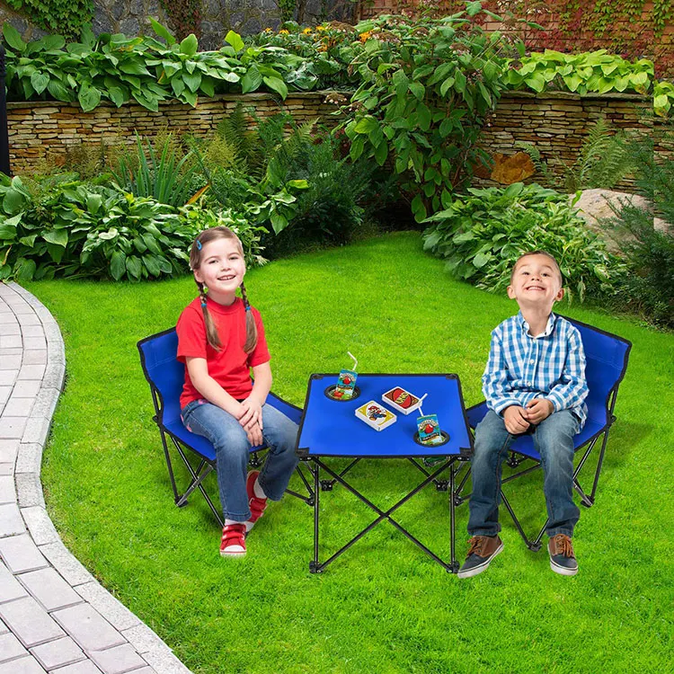 Kids Camping Chair with Table - Mini Stainless Steel Set