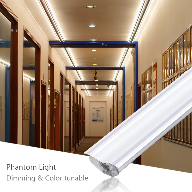 2Ft 4Ft 1.2M 12W Ceiling Surface Mounted CCT Adjustable Dimmable Decoration Linkable Led Batten Tube Light For Office Corridor