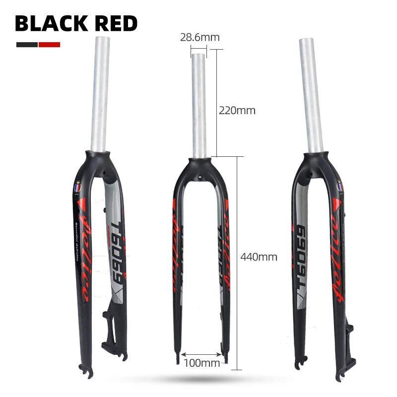 

Mountain Bike Road Bike 26/27/29 Compatible Aluminum A6069 Fork On Bicycle Parts Hard Fork Disc Brake Forks