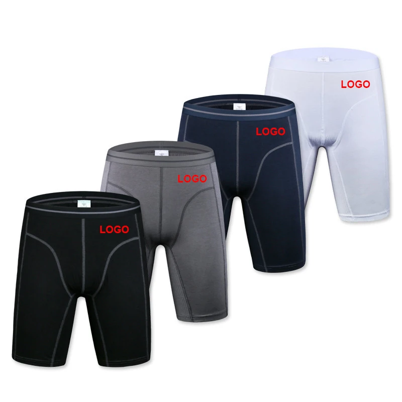 

Cotton Men Underwear Long Five-point Pants Sports Fitness Boxer Briefs Shorts