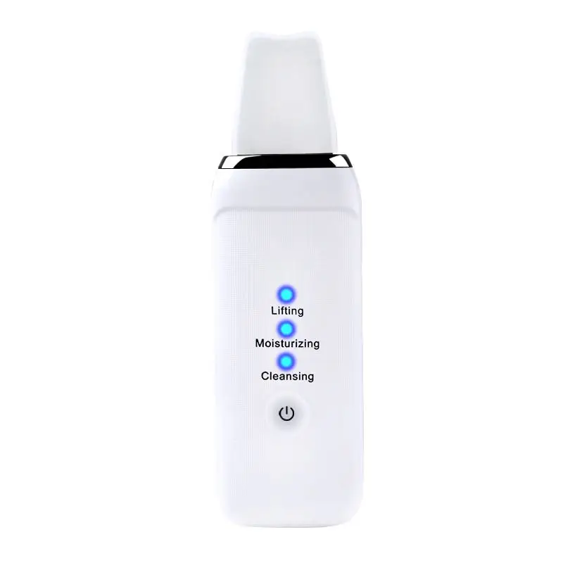 

Wholesale Personal Deep Cleaning Ultrasonic ion Peeling Facial Skin Scrubber, Black , white