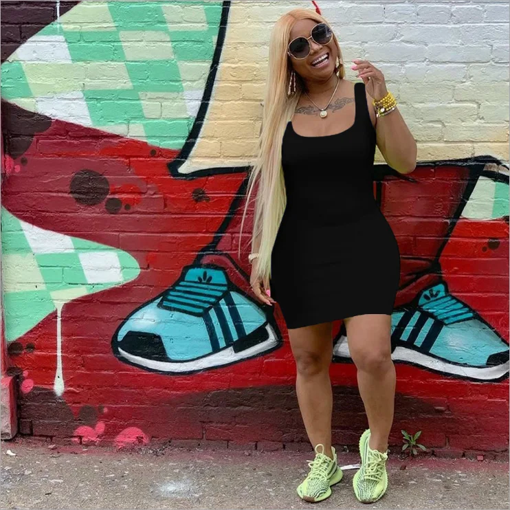 

2020 New Fashion Style Women Casual One Off Shoulder Single Short Sleeve Side Split Solid T-shirt Dress