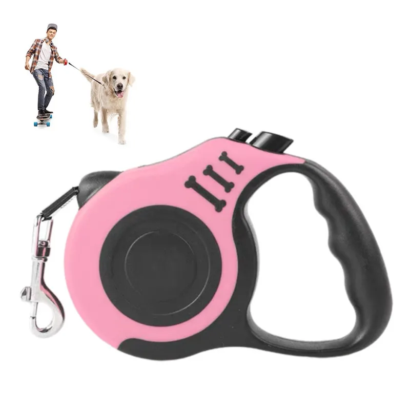 

Customized Wholesale Sales And Durable Training Fashion Bilng Retractable Pet Dog Leash, 5 colors