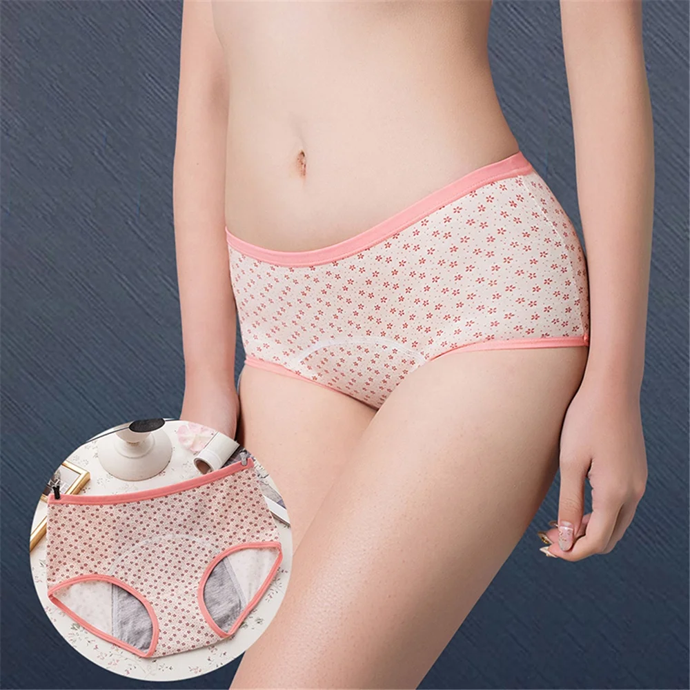 

Lovely Printed Comfortable Period Underwear Ladies Menstrual Panties