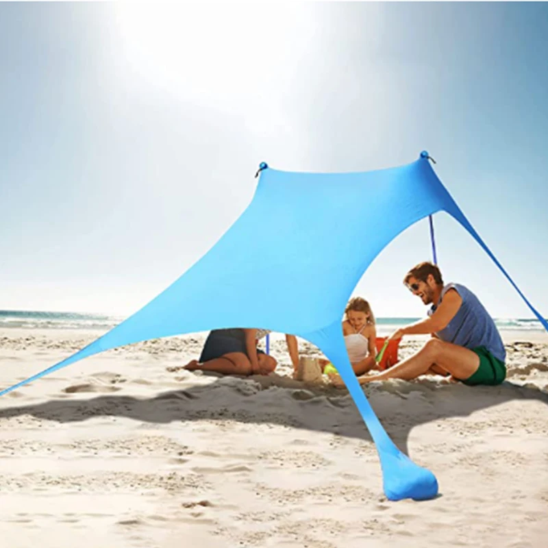 

2021 New Style UPF 50+ Light Sunshade Pop Up Beach Tent Portable Premium Outdoor Shade Beach Tent Sun Shelter With Sand Shovel