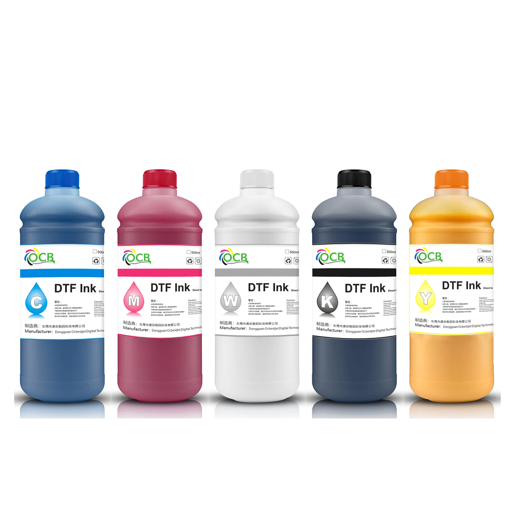 Ocbestjet High Quality 1000ml Light Cyan XP600 DTF White Ink for Epson 7900 L805 I3200 L1800 Inkjet Printer Premium Bulk Textile