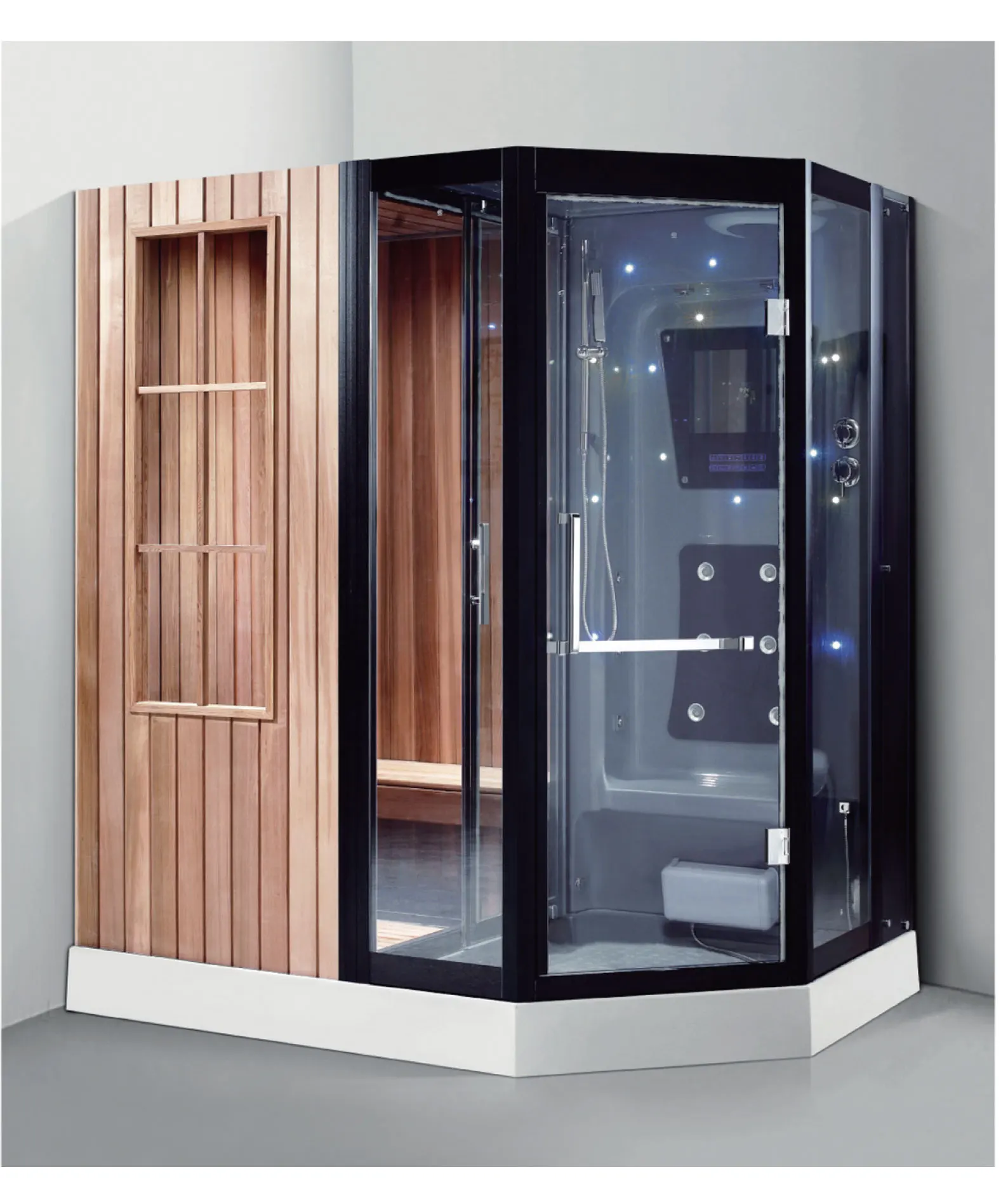 2 Person Indoor Luxury Shower Cabin Steam And Sauna Combination Room