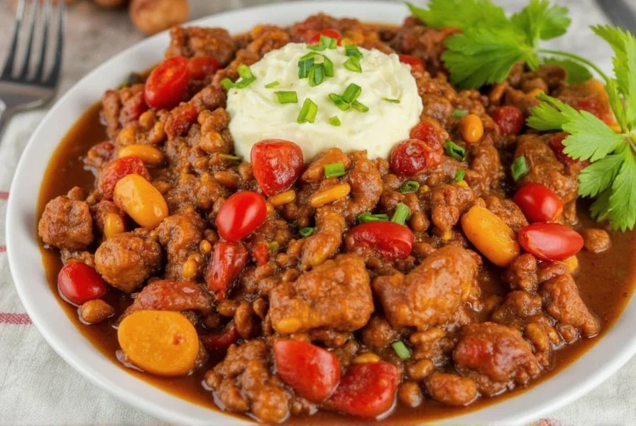 Chilli simmering in a slow cooker