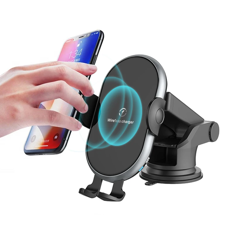 
2020 New Automatic Portable Wireless Magnetic Qi Wireless Charger Car Mount Phone Holder Car Wireless Charger 