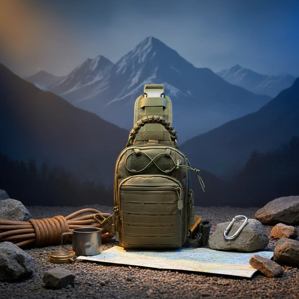 AYPPRO Custom 1000D Compact EDC Sling Bag Tactical Concealed Carry Crossbody Shoulder Bag for Range Travel Hiking Outdoor Sports
