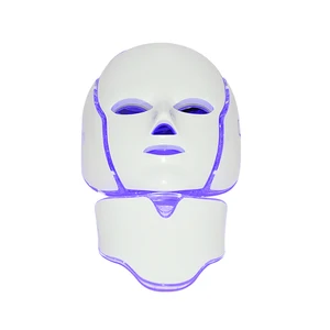 Anti-aging skin tightening light therapy device 7 color LED mask neck photon ultrasonic beauty instrument