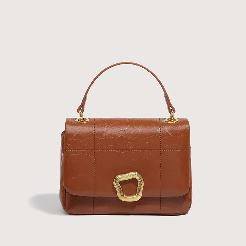 

LIKEBAG fashion lady Shoulder Embroidery thread small fragrant wind high High-end hardware PU leather crossbody bags for women