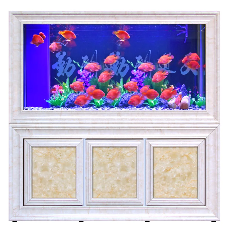 

Multifunctional Integrated With Cabinet Big Cube Aquarium Aquaculture Fish Tank