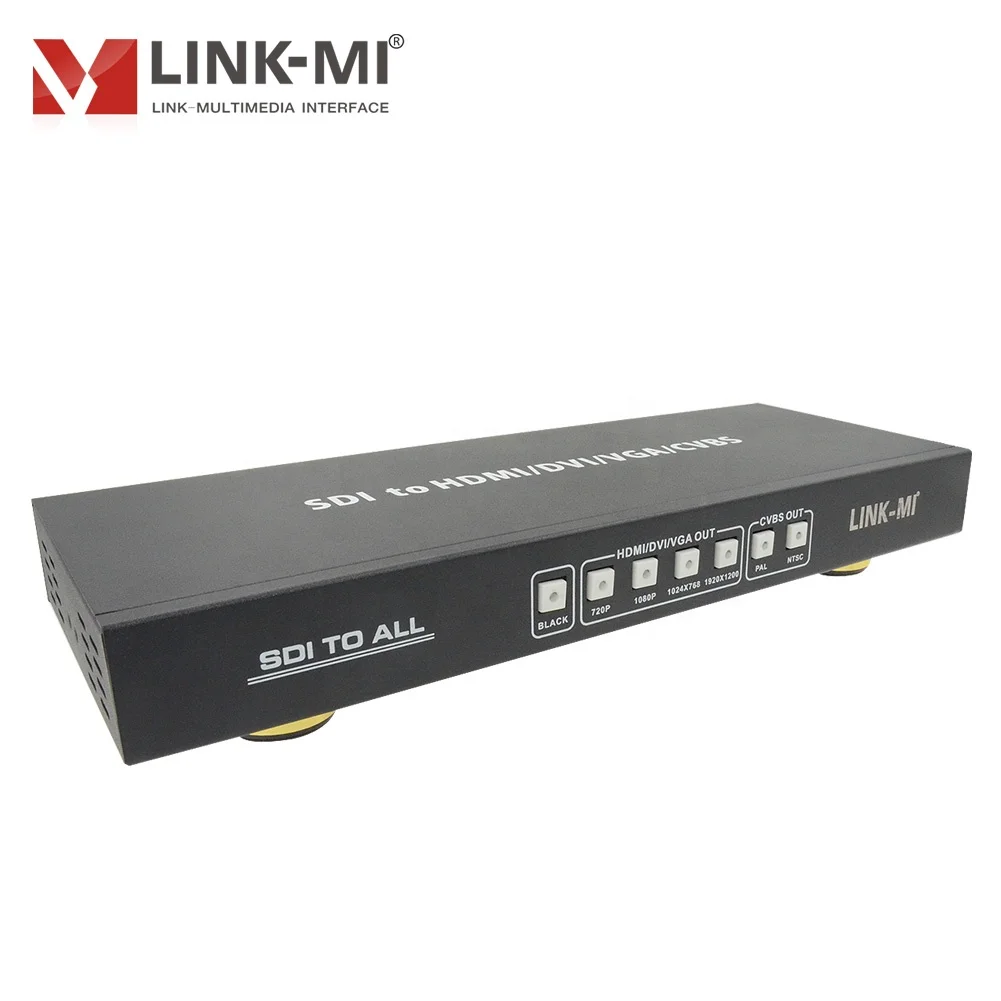 

SDI to ALL Scaler Converter allows SD, HD and 3G-SDI signals to be shown on HDMI/DVI/VGA/Composite port display, Black