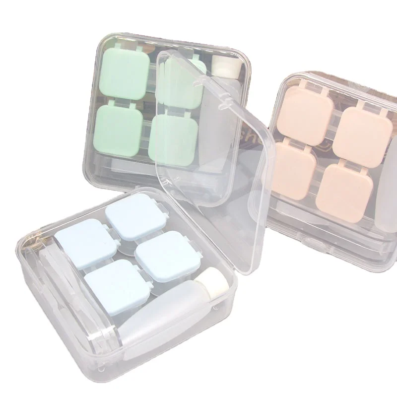 

Contact Lens Case Box Travel Kit Easy Carry Container Fashion Custom Contact Lens Case Travel Box, Customized