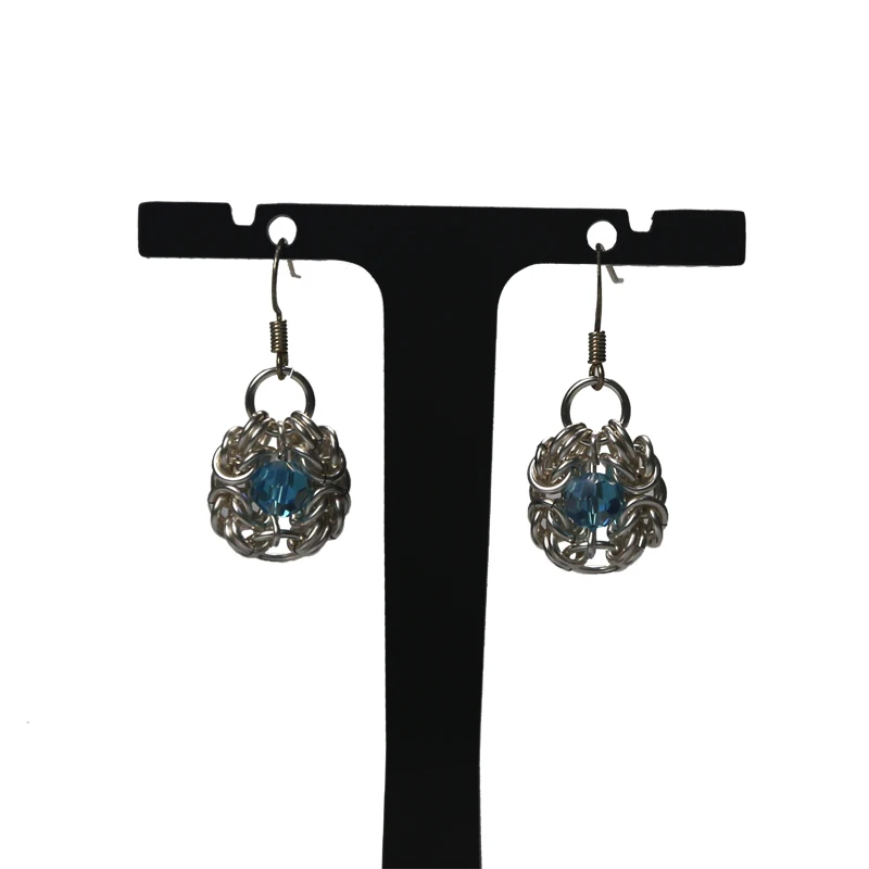 

XuQian Handmade Custom Various Ladies Jewelry Earring Romanov For Chain Mail, Blue
