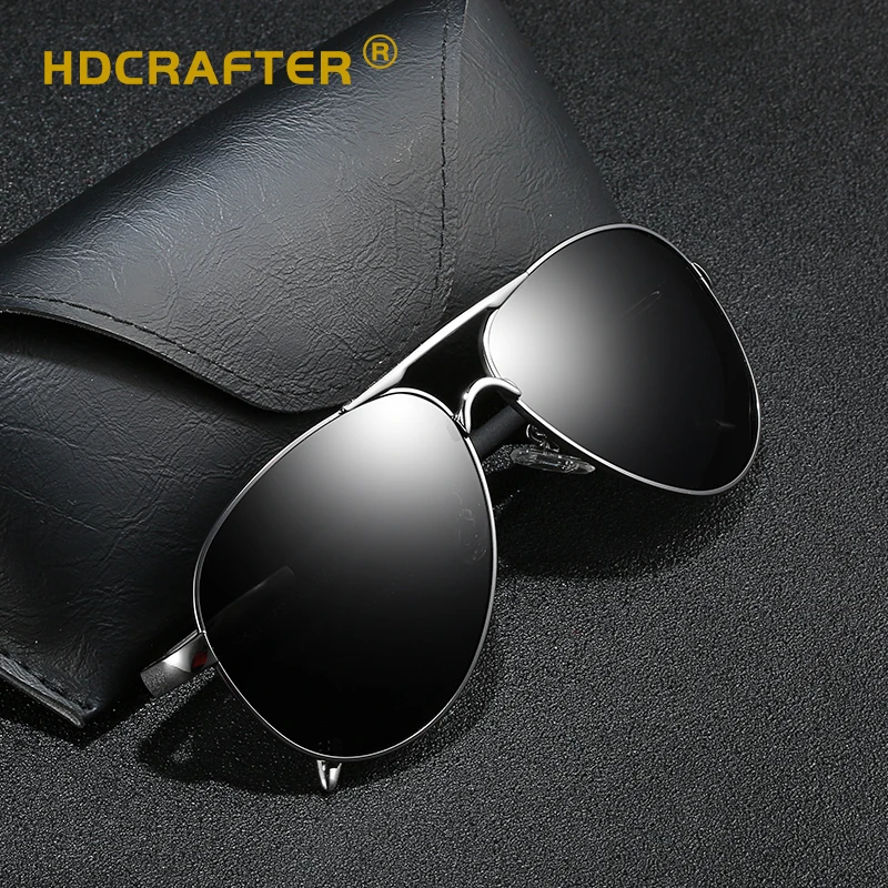 

HDCRAFTER 2020 Metal Polarizer Reflective Sunglasses Male Prescription Glasses Dazzle Colour Mirror Retro Fashion Sunglasses