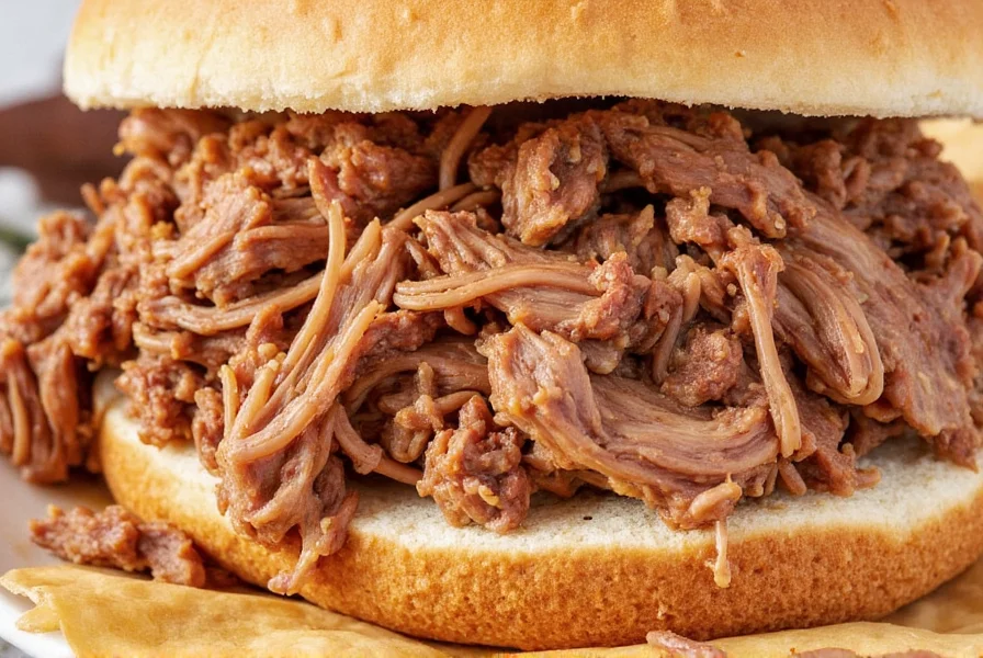 Slow cooker with pulled pork inside