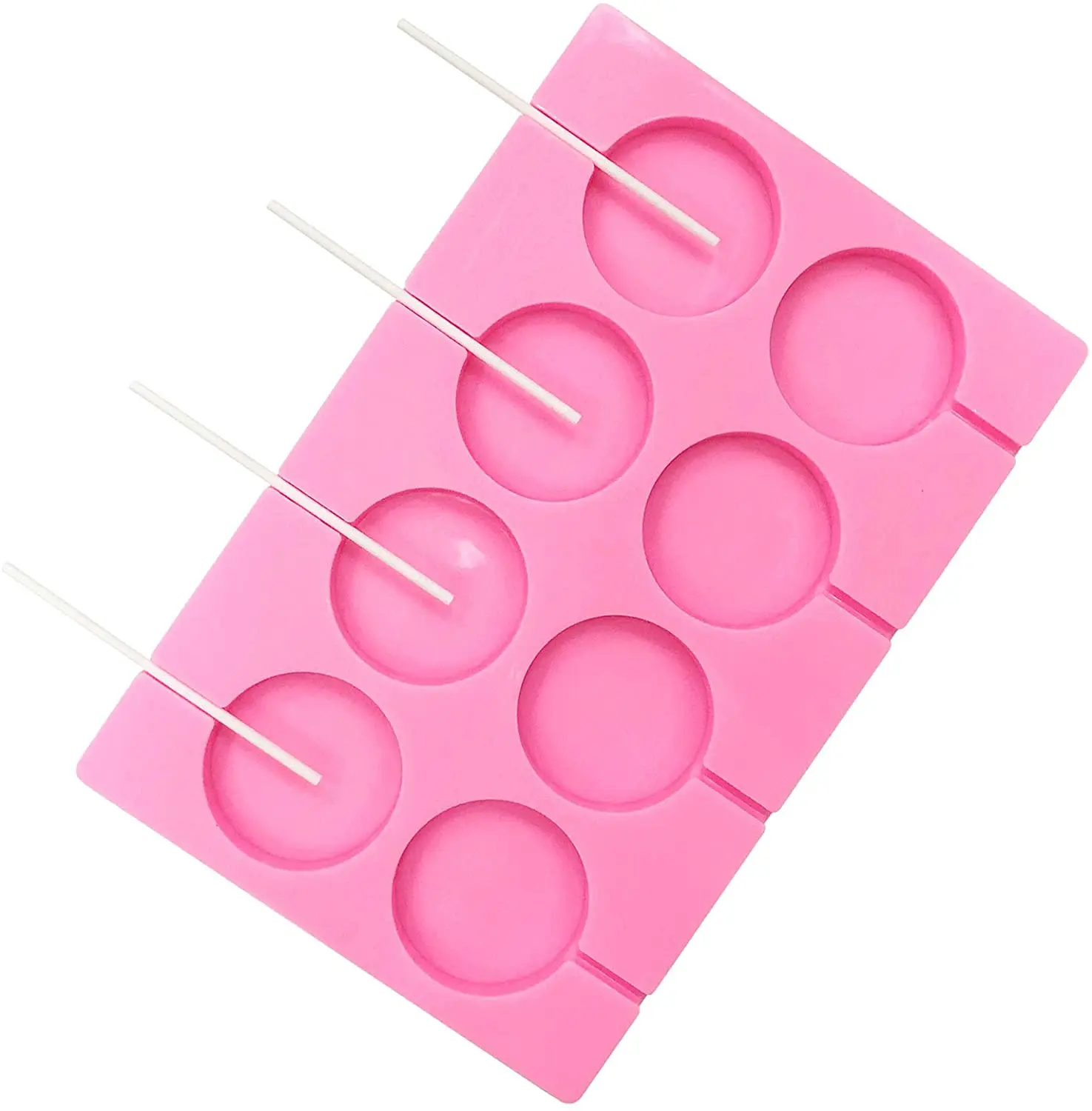 

8 Lollipops with 12 Lollipops Summer Cool Sweet Ice Cream Lollipops Mold, Pink