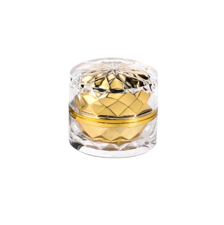 
Ready To Ship 5g luxury elegant shiny mini gold silver empty plastic lip balm jar eye cream jar for skin care ball lip balm cont 