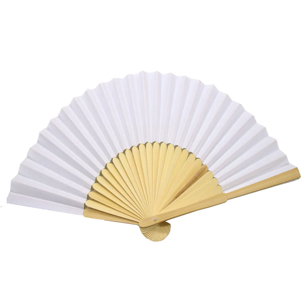 Custom Printed Silk Bamboo Fan Folding Hand Held Fans Bamboo Ribs ...