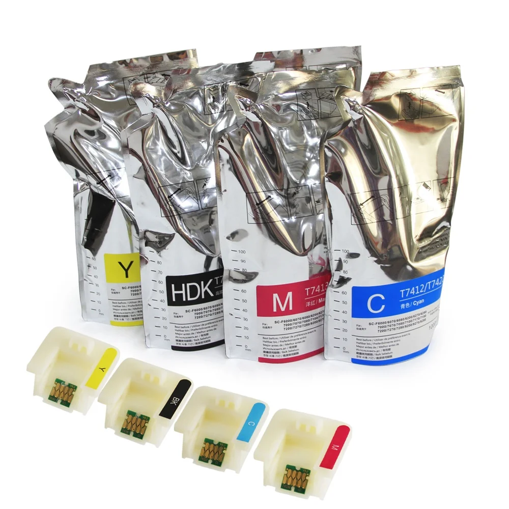 

Ocbestjet Heat Press Ink Sublimation Ink Bag Tintas Para For Epson Surecolor F6070 F6000 F6200 F6270 For Epson SC-F9300 Ink