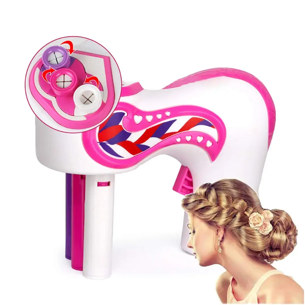 

Automatic Hair Braider Machine Electric Children DIY Hair Styling Tools Kits, Pink