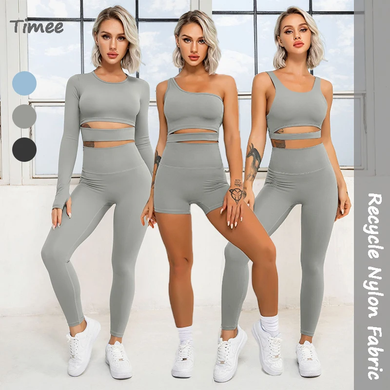 

dropshipping high quality 5-pieces set gym activewear extra small women sets activewear recycled fabric yoga wear gym outfit