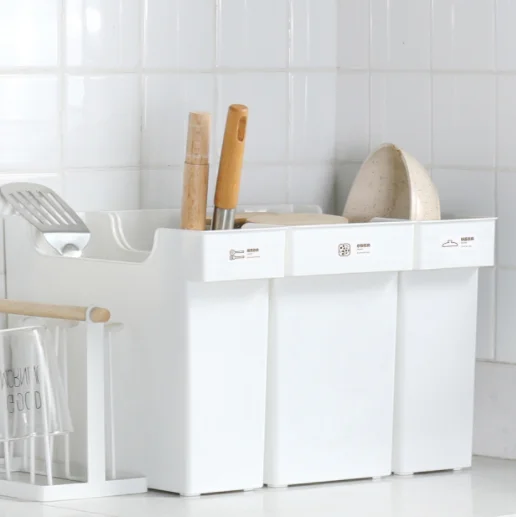 

Household kitchen bevel multi-function condiments storage box