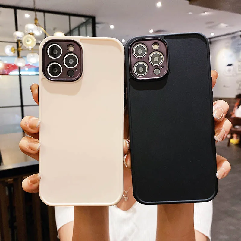 

2021 Soft Tpu Silicone case for iphone with camera protection TPU phone case For iPhone 12 13 pro max