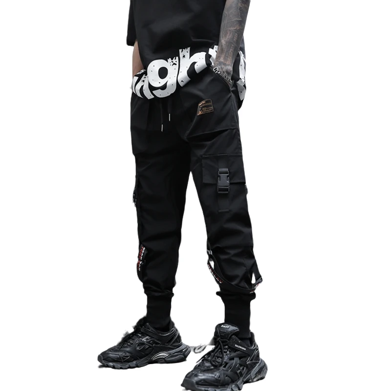 

Men Cargo Pants 2020 Mens Hiphop Khaki Pockets Joggers Pants Male Korean Fashion Sweatpants Overalls