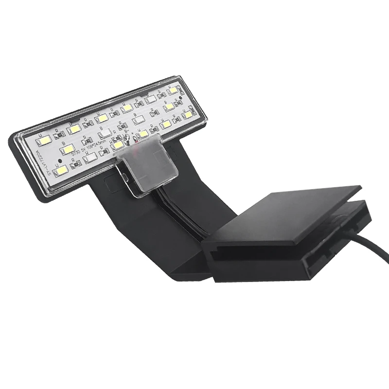 

wholesale aquarium super slim clip on led light aquarium light led, White/black