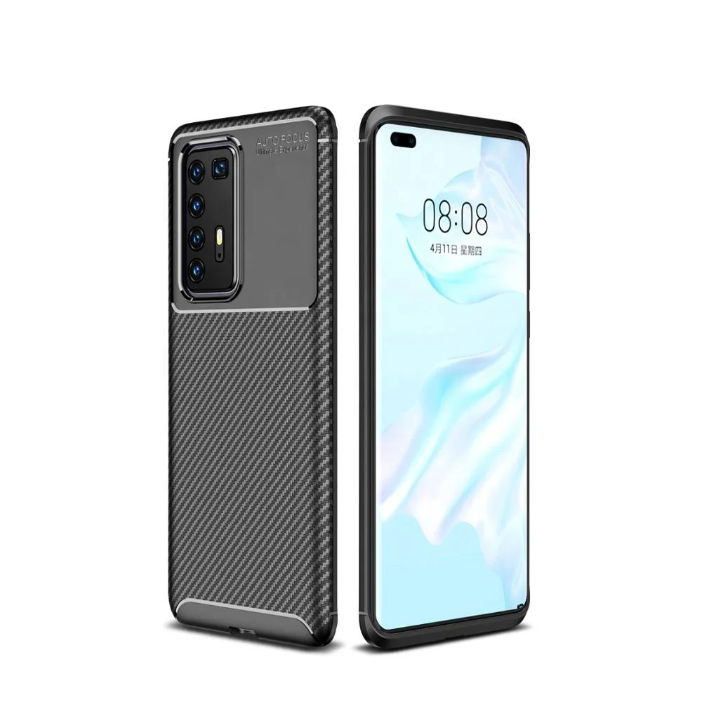 

Slim Case For Huawei P40 Pro Case Cover Carbon Fiber Soft TPU Protective phone Back Cover For Huawei P40 Lite, Multi-color, can be customized