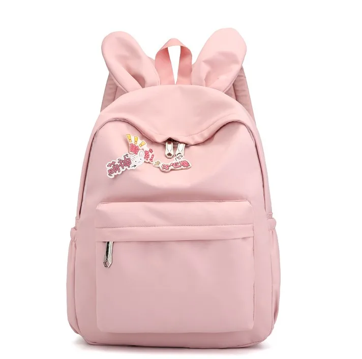 

Korea Design Waterproof Nylon Rabbit Ears Lovely Women School Backpack With Laptop Backpack