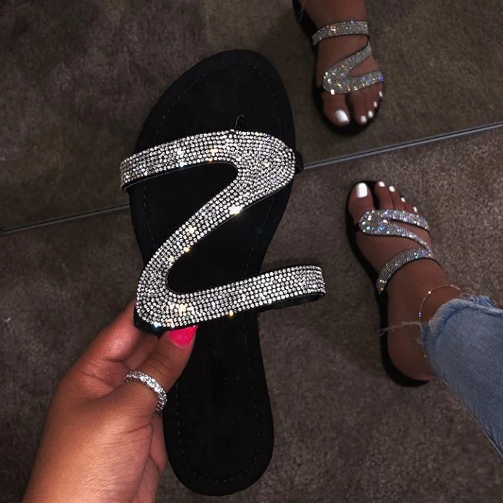 

2020 Women Cute Sandals Rhinestone Light Weight Sandals Ladies Shoes and Sandals
