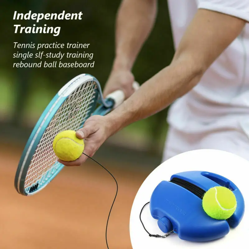 

Tennis Practice Equipment Elastic Rebound Ball Machine Portable Self-Study Training Gear for Kids Beginner Unisex Tennis Trainer, Blue
